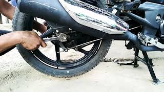 How To Open Rear Wheel of Motorcycle  Quickest Easiest amp Simple Way To Change Rear Wheel [upl. by Newman]