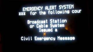 REAL Civil Emergency Message EAS Alert on TV  52211 [upl. by Ostraw450]