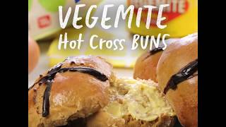 Cheesy VEGEMITE Hot Cross Buns [upl. by Nirrek915]