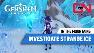 How to Investigate the Strange Ice Genshin Impact  In The Mountains Quest Guide Part 1 [upl. by Fridlund]