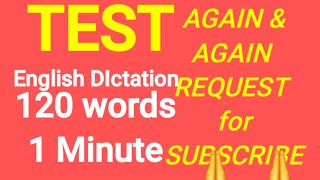 120 words l MInute English Shorthand Dictation Shorthand Passages [upl. by Euell805]