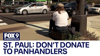 St Paul tells drivers not to give to panhandlers [upl. by Suivat742]