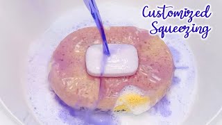 ASMR Sponge 634Customized Squeezing  Grout  Pinesol Bar Soap  Purple [upl. by Argyle]