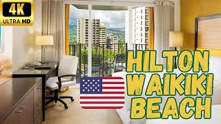 【4K】Hilton Waikiki Beach  One of the Best Hotels in Honolulu  60 fps [upl. by Levin194]