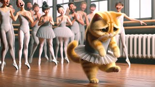 Sad Cat Bullied Cat who loves to dance becomes a Star 😿😻cat cute ai dont give up [upl. by Albur993]