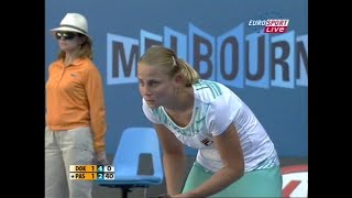 Jelena Dokic vs Tamira Paszek Australian Open 2009 2Set partly  3Set [upl. by Ecyar]