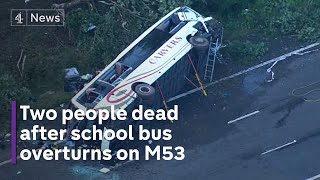 School bus crash 14yearold old and driver killed [upl. by Ziza364]