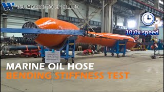 Marine oil hose Bending Stiffness Test  Minimum bend test radius [upl. by Ecadnak79]