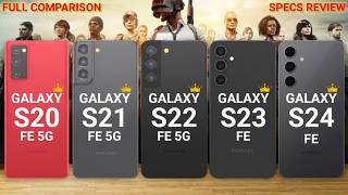 Samsung Galaxy S24 Fe vs Galaxy S23 Fe vs Galaxy S22 vs Galaxy S21 Fe vs Galaxy S20 Fe specs review [upl. by Colligan693]