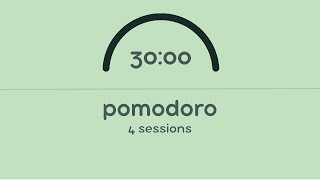 POMODORO  Study Timer 4x30 Min  Brown Noise [upl. by Suk543]