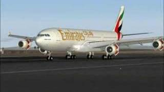 FS2004 Airlines Landing  Dubai Intl Airport [upl. by Razaele]