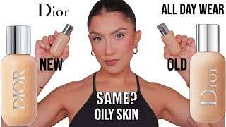 WHICH IS BETTER NEW VS OLD DIOR BACKSTAGE FOUNDATION  12HR WEAR oily skin MagdalineJanet [upl. by Ventura]