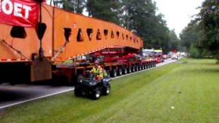 19 Million lb generator move by Mammoet through Johnston SC [upl. by Risley]