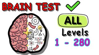 Brain Test Tricky Puzzles Level 1  280  All Levels Updated [upl. by Erastes]