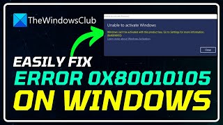 Fix Error 0x80010105 on Windows 1110 [upl. by Gombosi]