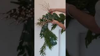 HOW TO STYLE MANTEL WITH GARLAND  LAYERING HACK [upl. by Anidnamra100]