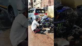 MY BABY AJ NAHA LI🏍️✨ mylove trendingshorts viralvideo yamaha shortvideo r15 r15monster [upl. by Airtemak]