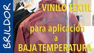 Vinilo textil para aplicación a baja temperatura [upl. by Nsaj]