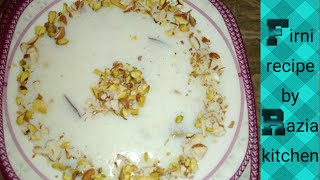 Tasty and easy  Firni recipe by Razia kitchen recipes volg [upl. by Arbua]