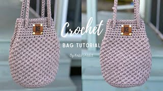 Crochet Shoulder Bag Tutorial Macrame Crochet Bag Beginner Crochet Bags [upl. by Colson]