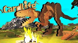 Attack of the Cardboard DINOSAURS  Card Life Gameplay [upl. by Nunnery280]