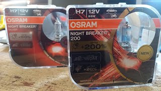 TESTE DE INTENSIDADE NA ESTRADA COM A LÂMPADA OSRAM NIGHT BREAKER 200 [upl. by Nidak]