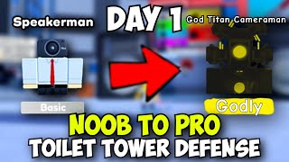 Day 1 The Beginning of a Legend  Noob to Pro Toilet Tower Defense [upl. by Sirmons]