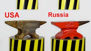 HYDRAULIC PRESS VS ANVILS OF DIFFERENT COUNTRIES [upl. by Prud]