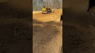 Death dozer working up the slope caterpillar heavyequipment fypシ゚viral earthmovingequipment [upl. by Hereld]