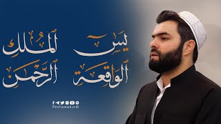 سورة يس  سورة الواقعة  سورة الرحمن  سورة الملك مكتوبة للقارئ بيشةوا قادر الكردي [upl. by Nnhoj]