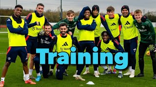 Manchester United Training 23th Nov Bruno Fernandes Rashford Mount  Ready For Ipswich Town Clash [upl. by Nahs24]