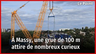 Lune des plus grandes grues du monde est à Massy pour les travaux des RER B et C [upl. by Fabrienne58]