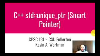 C stduniqueptr Smart Pointer [upl. by Ennaej]