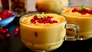 मैंगो क्रीम बिना क्रीम के बनाने का ये तरीक़ा आपने कभी नहीं देखा होगा  Mango Cream  शेफ़ मेघना [upl. by Aivatnahs]