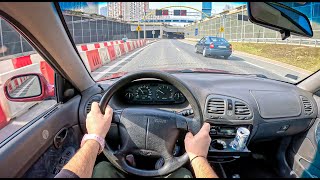 1998 Daewoo Nubira 20 16V 133HP 0100 POV Test Drive 1618 Joe Black [upl. by Anahahs]