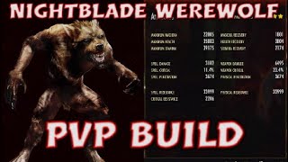 ESO  Nightblade Werewolf PvP Build For Blackwood [upl. by Arimay]