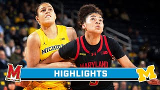 Maryland at Michigan  Highlights  Big Ten Womens Basketball  Jan 24 2024 [upl. by Elston16]