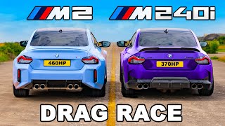 AWD BMW M240i v RWD BMW M2 DRAG RACE [upl. by Aihsined764]