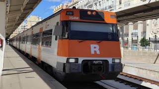 Rodalies de Catalunya  R16  ValenciaBarcelona 447025R447177R saliendo de Valencia Nord  HD [upl. by Orpheus96]