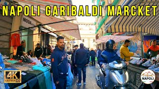 Walk Around Napoli Centro Piazza Garibaldi Market 4K UHD virtualnapoli [upl. by Yong317]