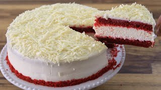 Red Velvet Cheesecake Cake Recipe [upl. by Laynad]