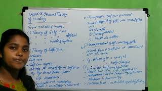 MSc N 1st year Topic Orems General theory of nursing s nursing classes [upl. by Langan]