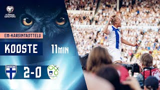 Huuhkajat Highlights 11min  Suomi–Slovenia 2–0  UEFA EURO 2024 karsinnat  1662023 [upl. by Chaworth182]