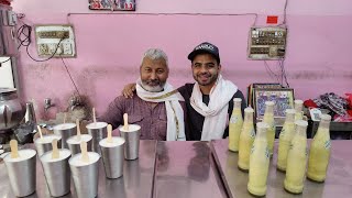 Prakash Lok Walo ki Sabse famous Lassi Doodh Bottle aur Falooda Kulfi  Indian Street Food [upl. by Matthaus]