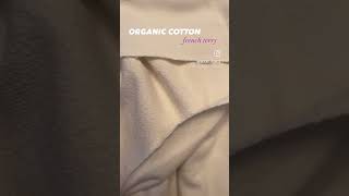 Organic cotton French terry fabric  great for sweats and cloth diapers fabric smallbusiness eco [upl. by Adahs]