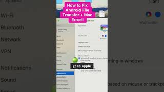 FIX Android File Transfer  Mac Error shorts [upl. by Niamjneb312]