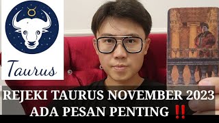 KEUANGAN TAURUS NOVEMBER 2023 ‼️ADA PESAN PENTINGDAN ASMARA SEMUA DIBAHAS LENGKAP [upl. by Retse]