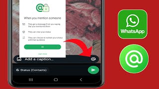 Comment mentionner quelquun sur le statut Whatsapp [upl. by Einahpets]