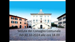 Consiglio Comunale di Pergine Valsugana il 30102024 ore 1800 [upl. by Irt]