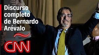 Discurso completo de Bernardo Arévalo candidato presidencial más votado en Guatemala [upl. by Hodges]